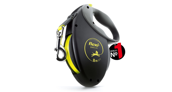 Flexi GIANT S/M Rollleine mit neonfarbenem 8-m-Gurt